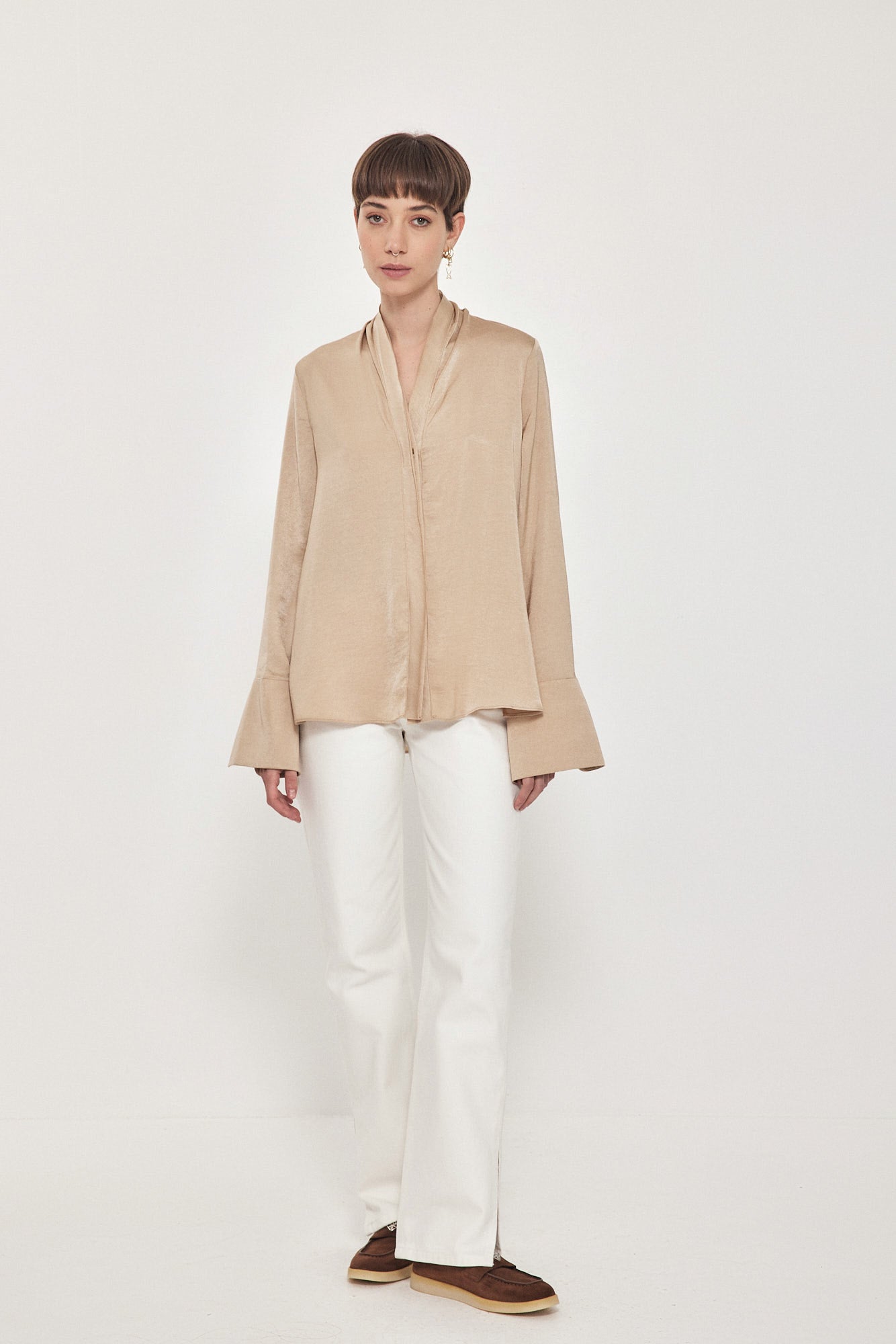 MILEY BUTTON SHIRT CHAMPAGNE