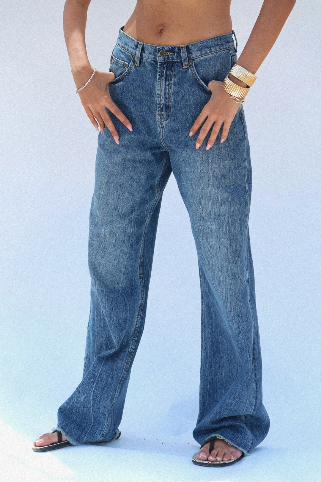 NO.60 WIDE LEG JEANS DARK BLUE