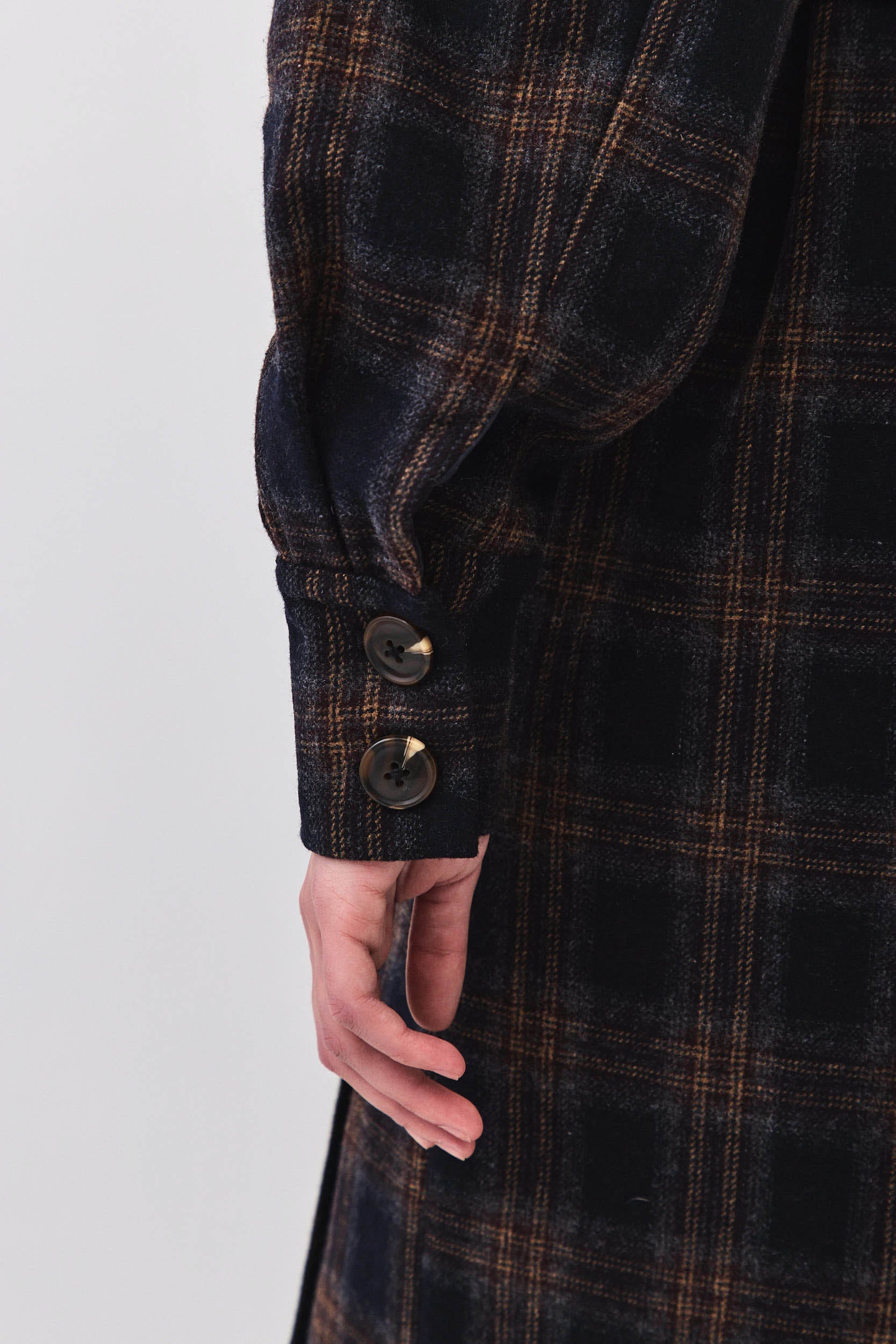 PLAID COAT CHECKED BLUE