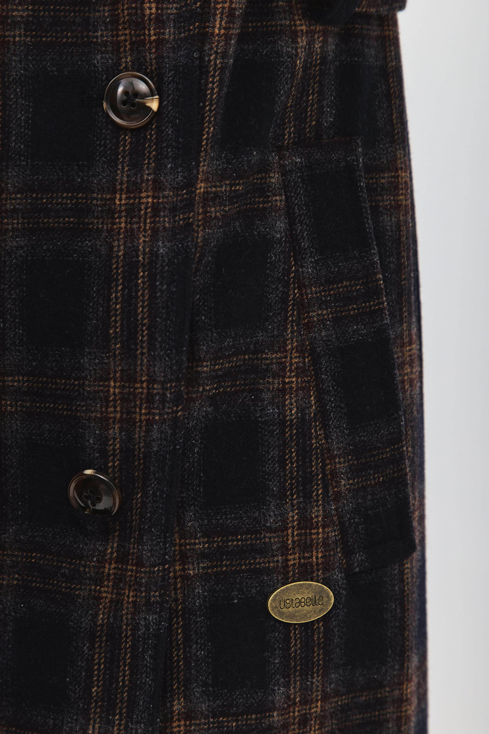 PLAID COAT CHECKED BLUE
