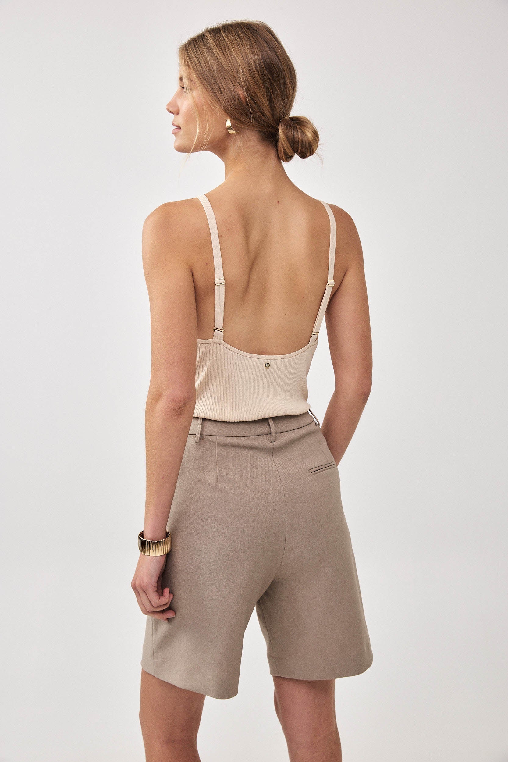 KNITTED CARMEN BODYSUIT CREAM