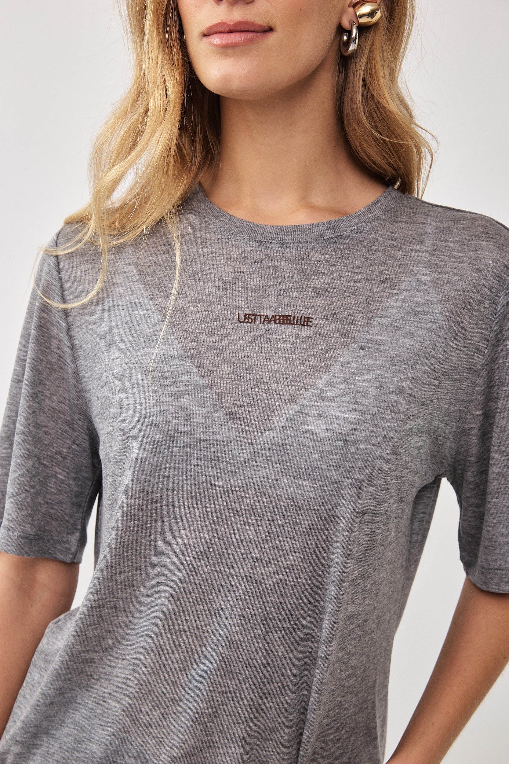 WOOL T SHIRT GRAY