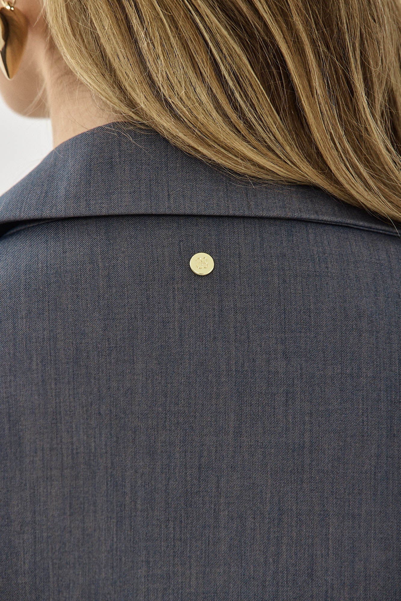 OVERSIZED BOMBER SMOKED BLUE