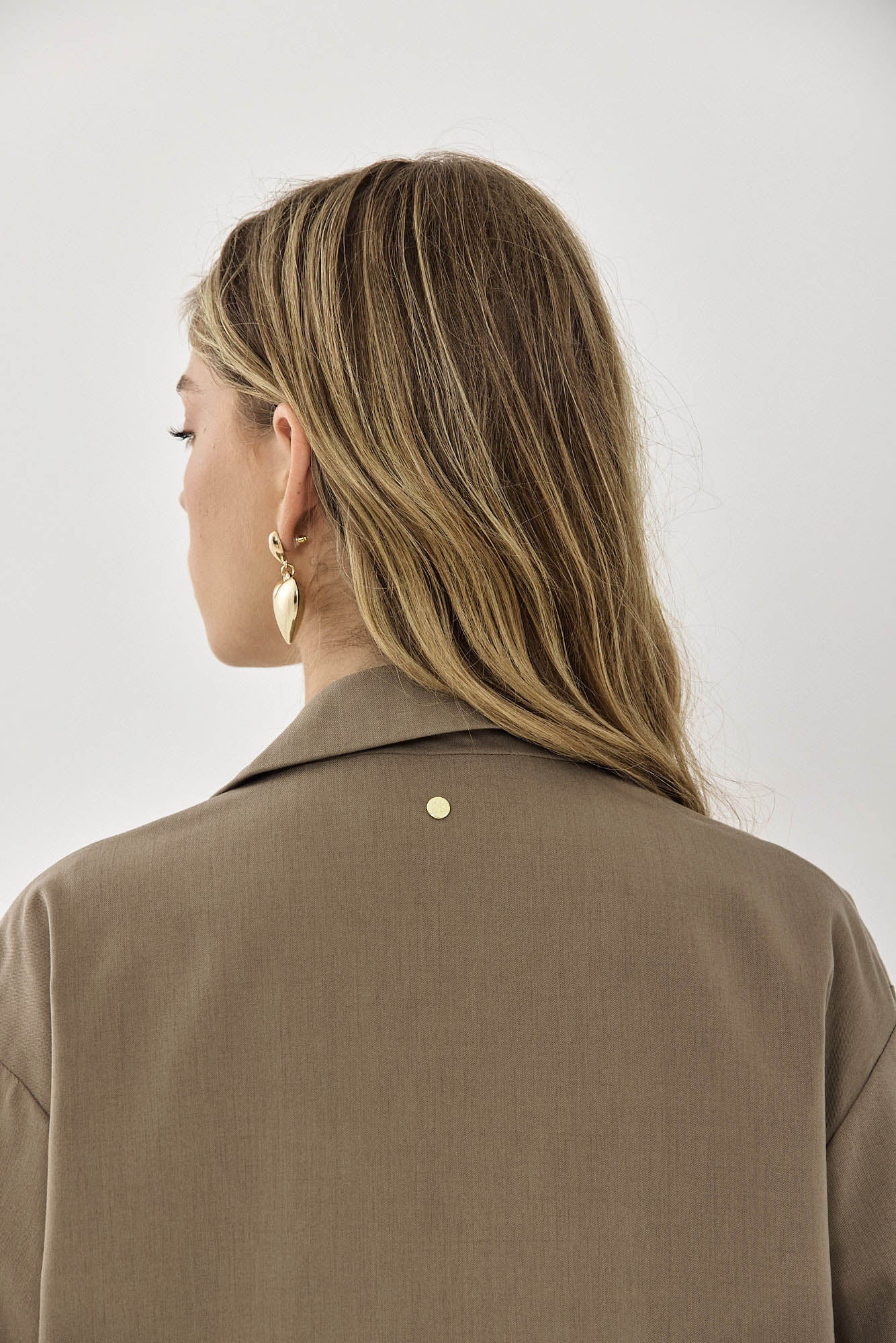 OVERSIZED BOMBER TAUPE GRAY