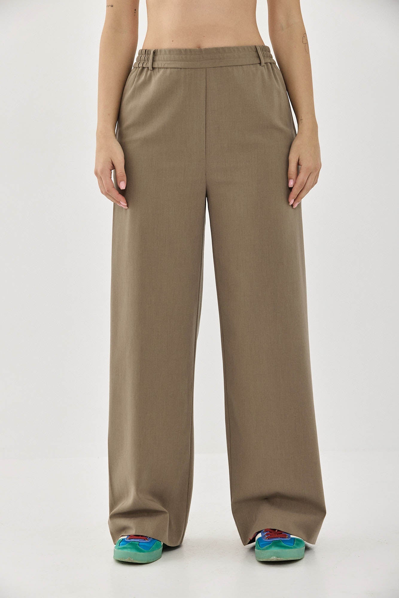 CHEN PANTS TAUPE GRAY