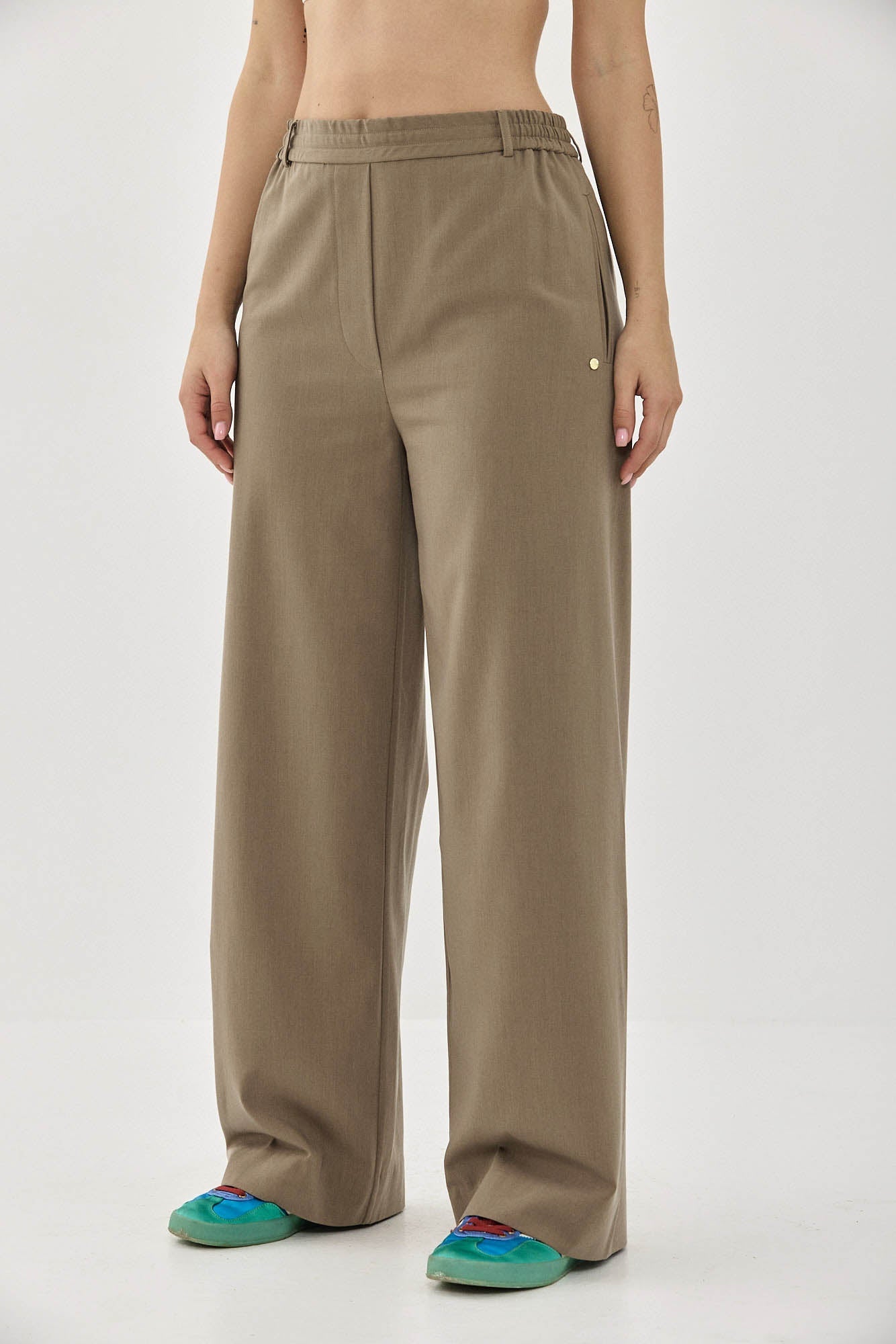 CHEN PANTS TAUPE GRAY