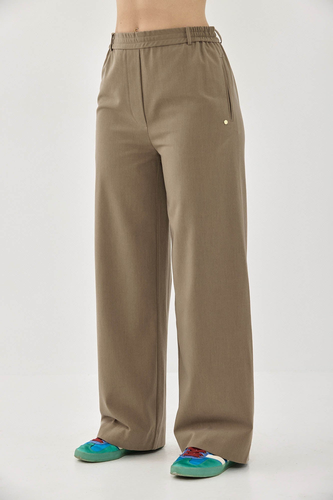 CHEN PANTS TAUPE GRAY