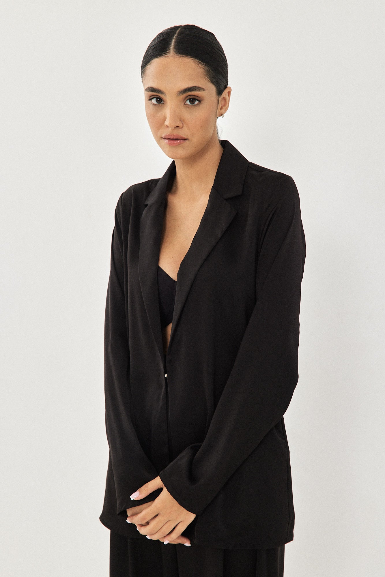 SATIN JACKET BLACK