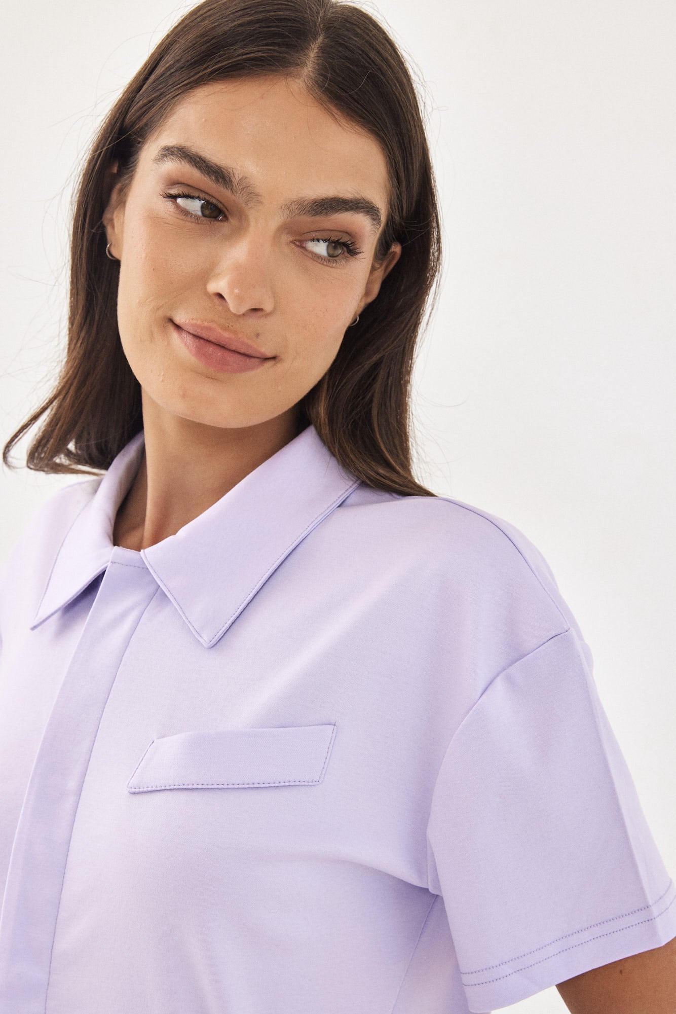 BUTTON SHIRT PURPLE