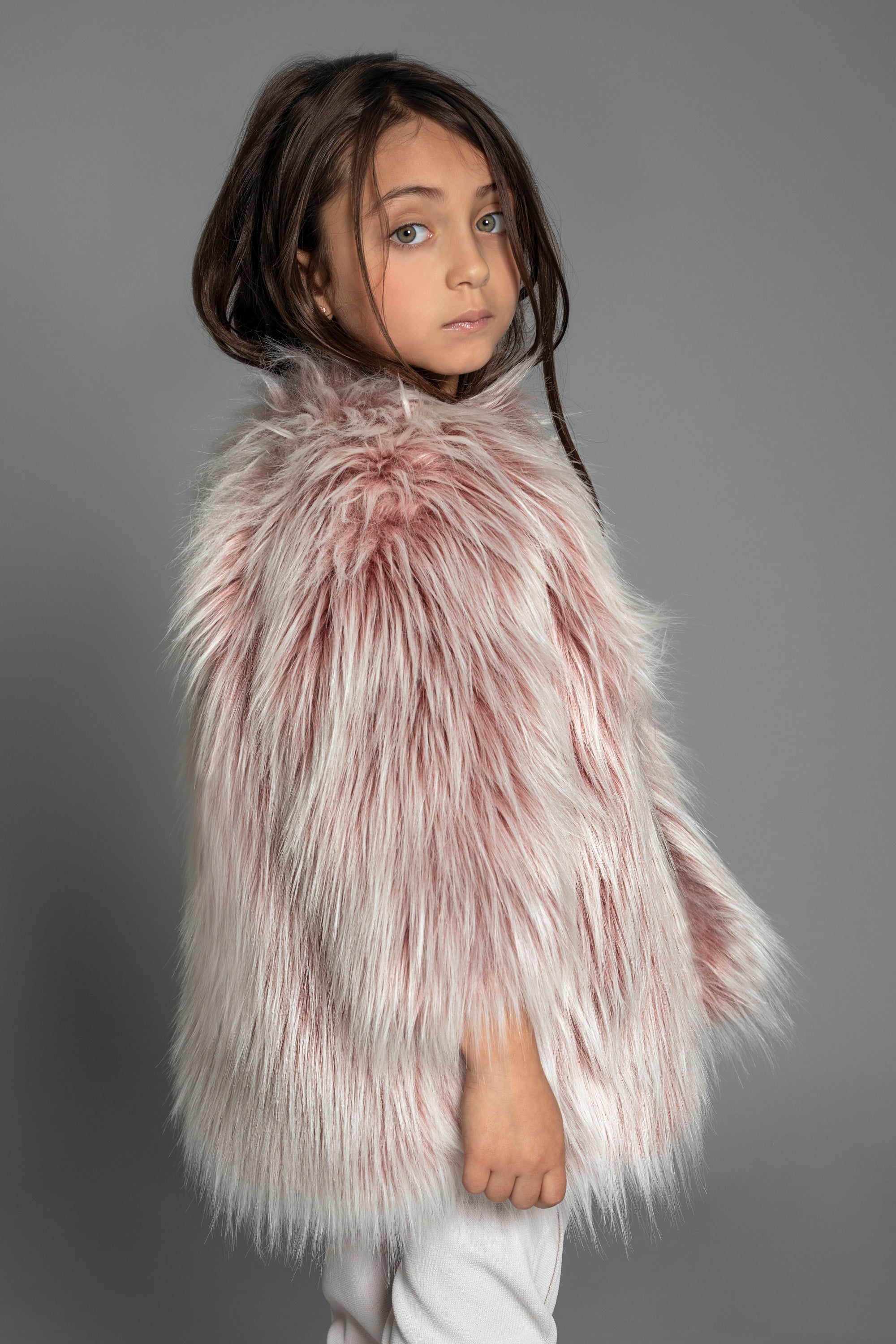 FAUX FUR COAT PINK