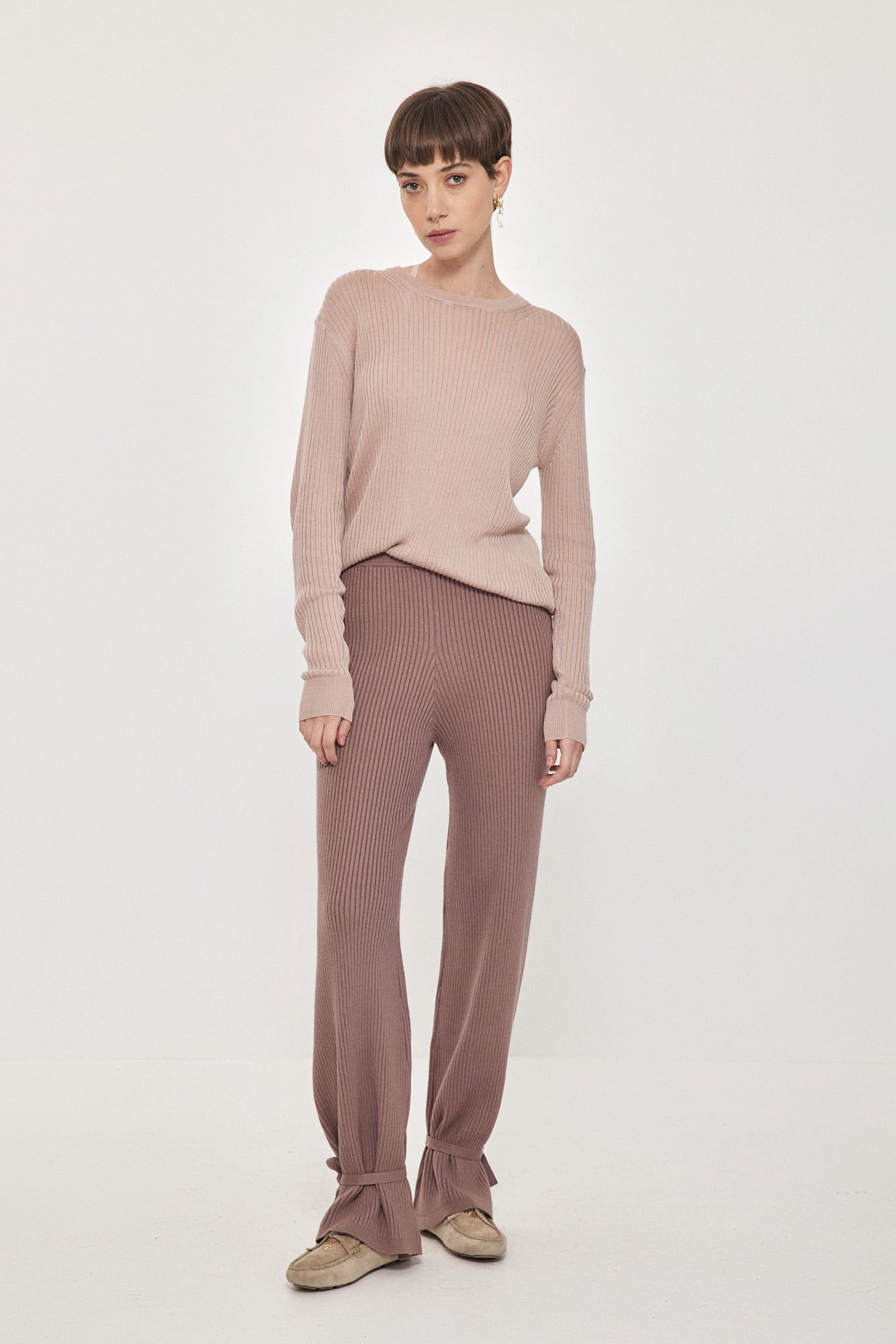 SHAIA LONG PANTS DARK LATTE