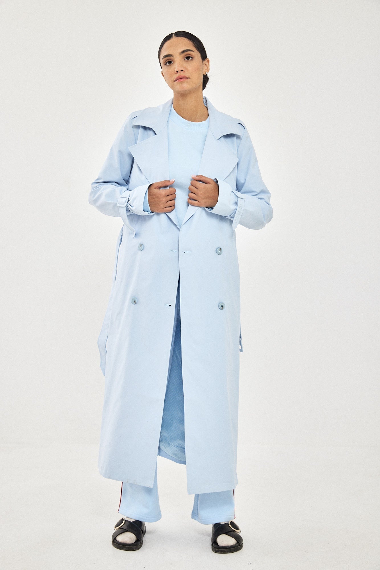 TRENCH COAT LIGHT BLUE