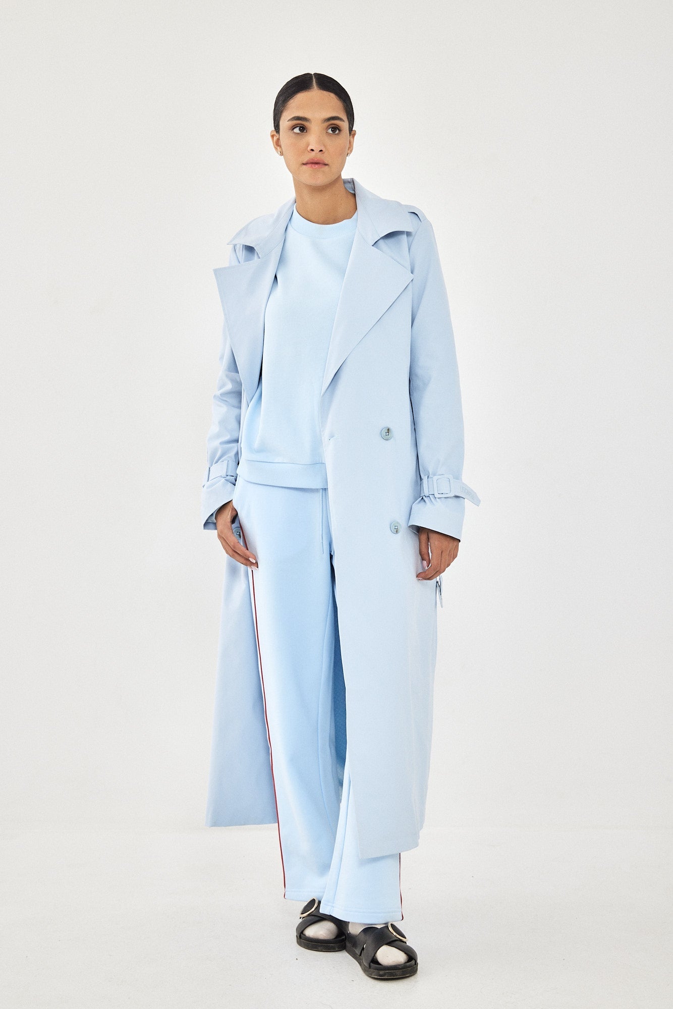 TRENCH COAT LIGHT BLUE
