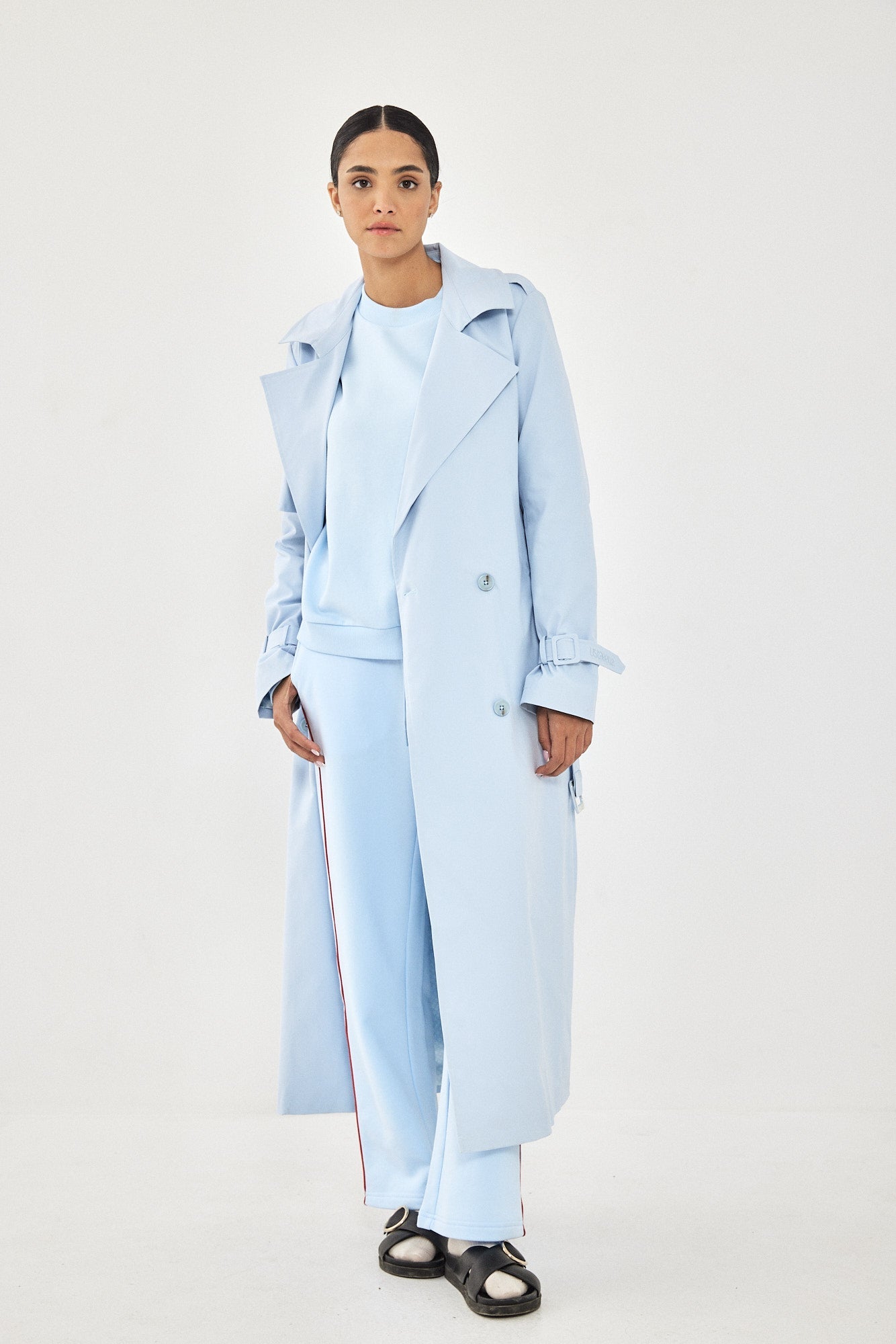 TRENCH COAT LIGHT BLUE