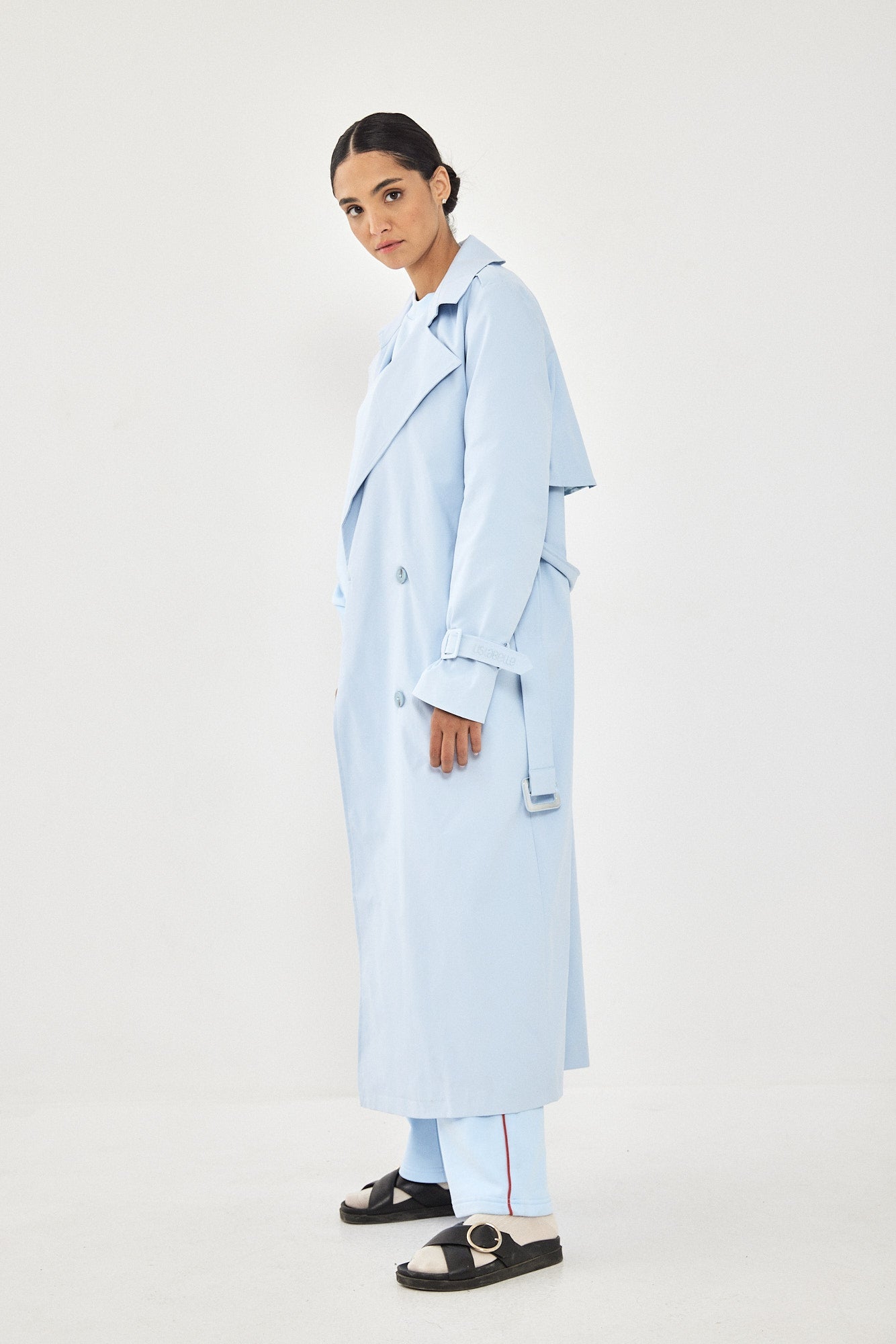 TRENCH COAT LIGHT BLUE
