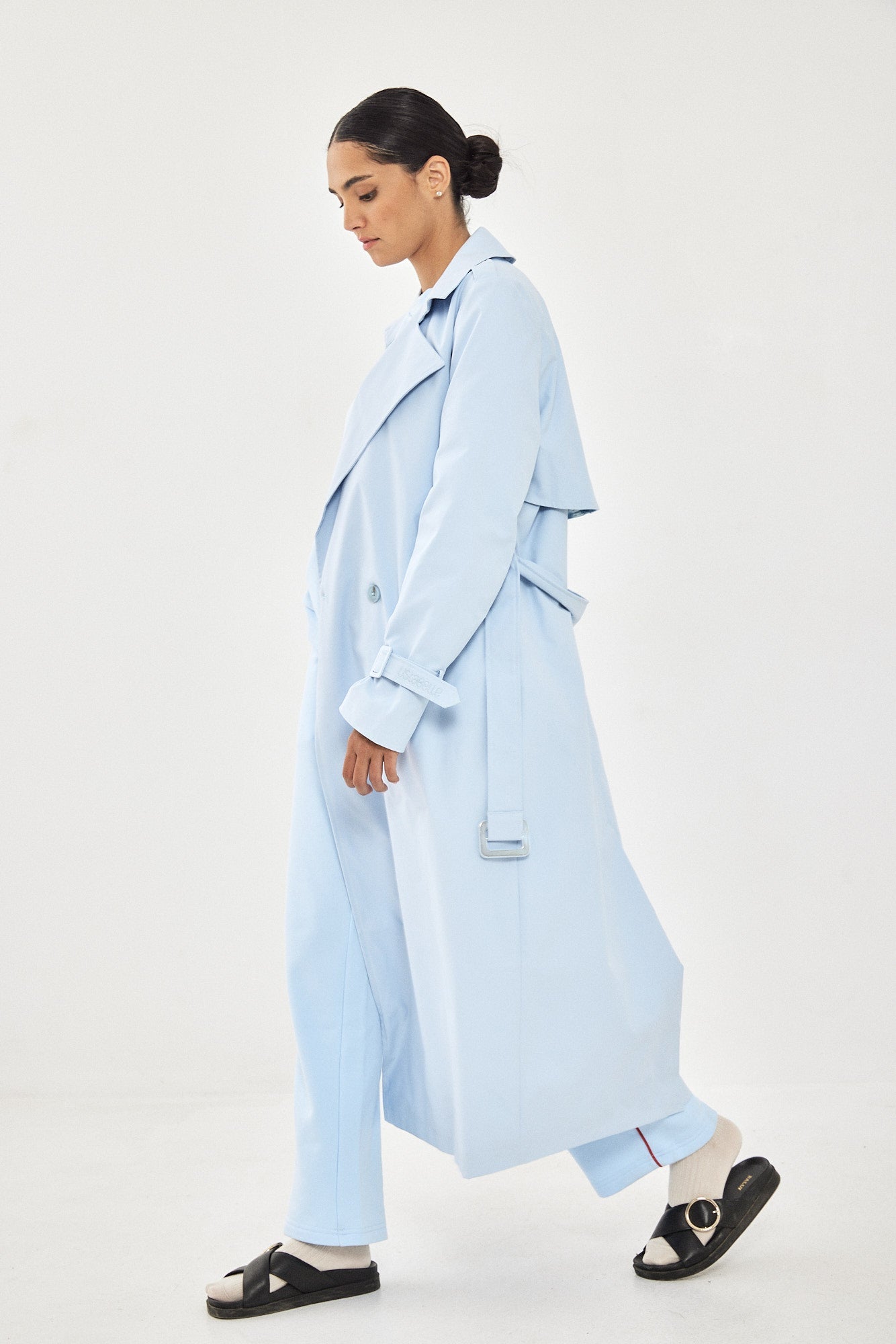 TRENCH COAT LIGHT BLUE