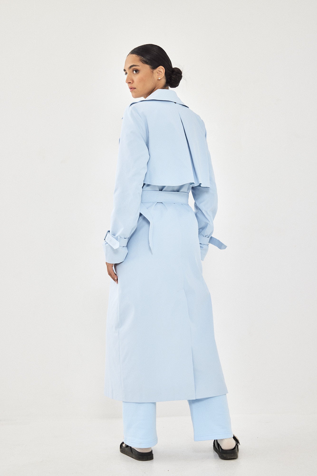 TRENCH COAT LIGHT BLUE