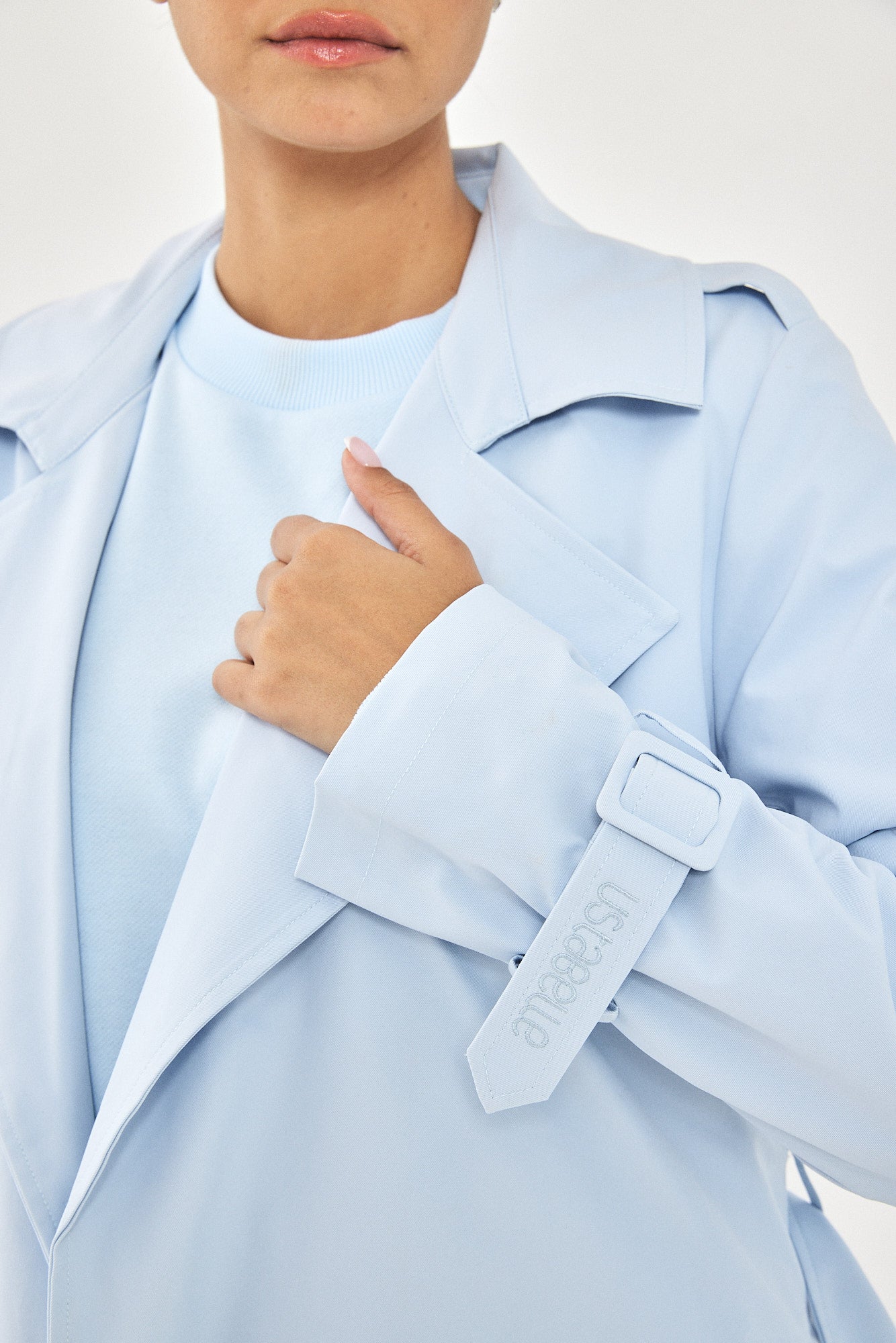TRENCH COAT LIGHT BLUE