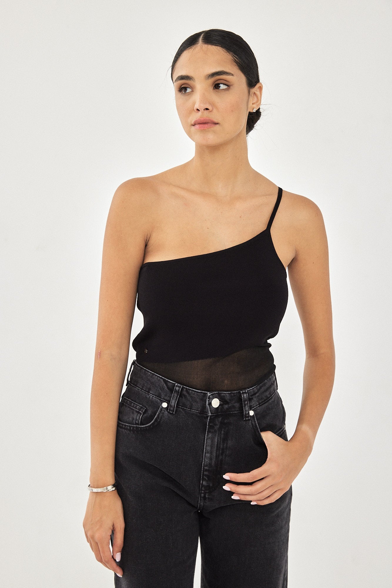 ONE STRAP BODYSUIT BLACK
