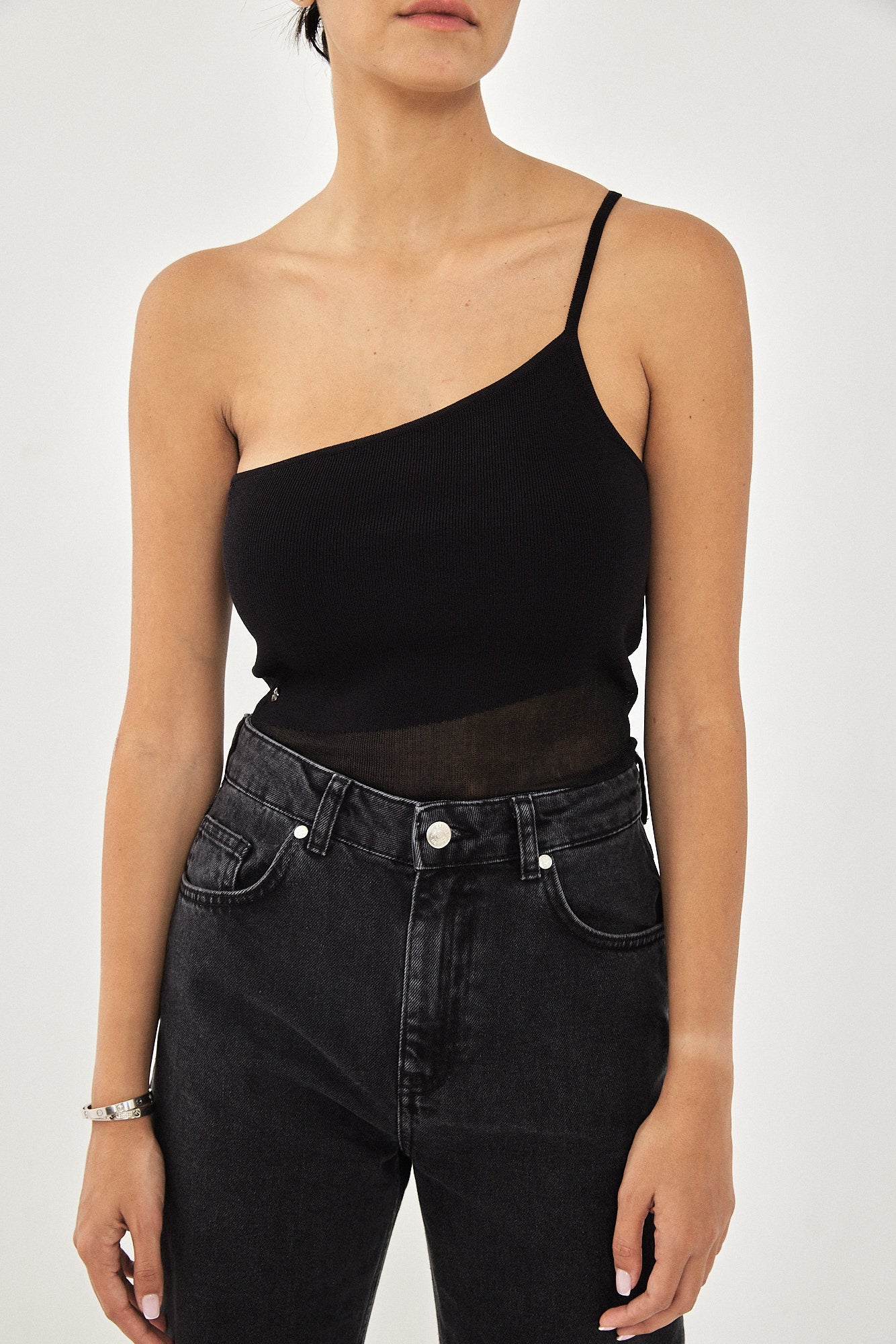 ONE STRAP BODYSUIT BLACK