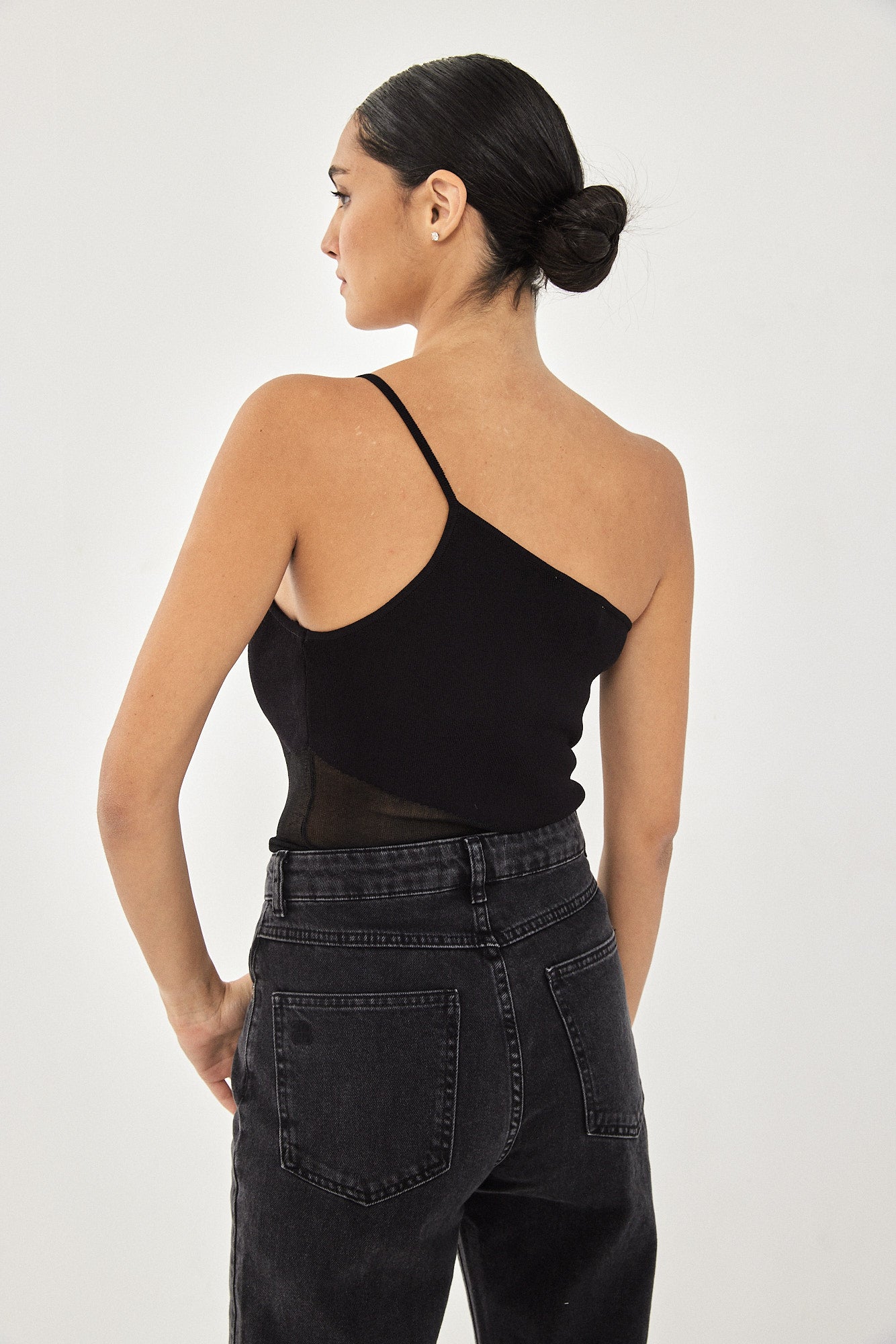 ONE STRAP BODYSUIT BLACK