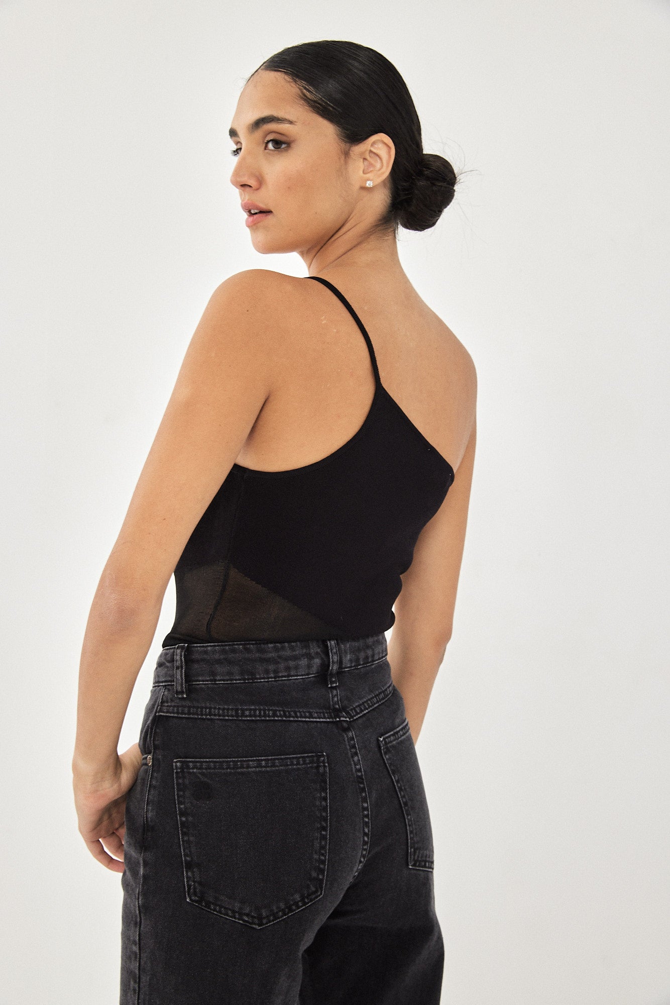 ONE STRAP BODYSUIT BLACK