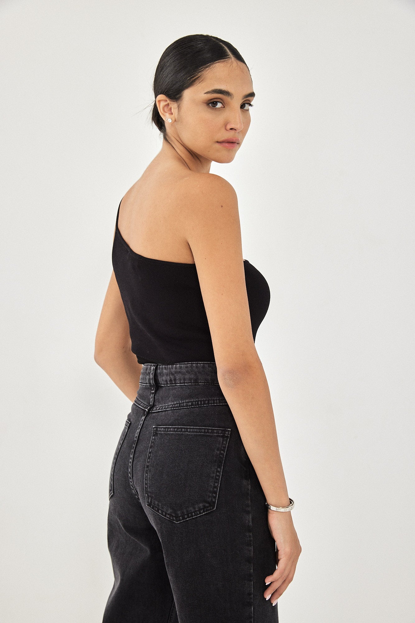 ONE STRAP BODYSUIT BLACK