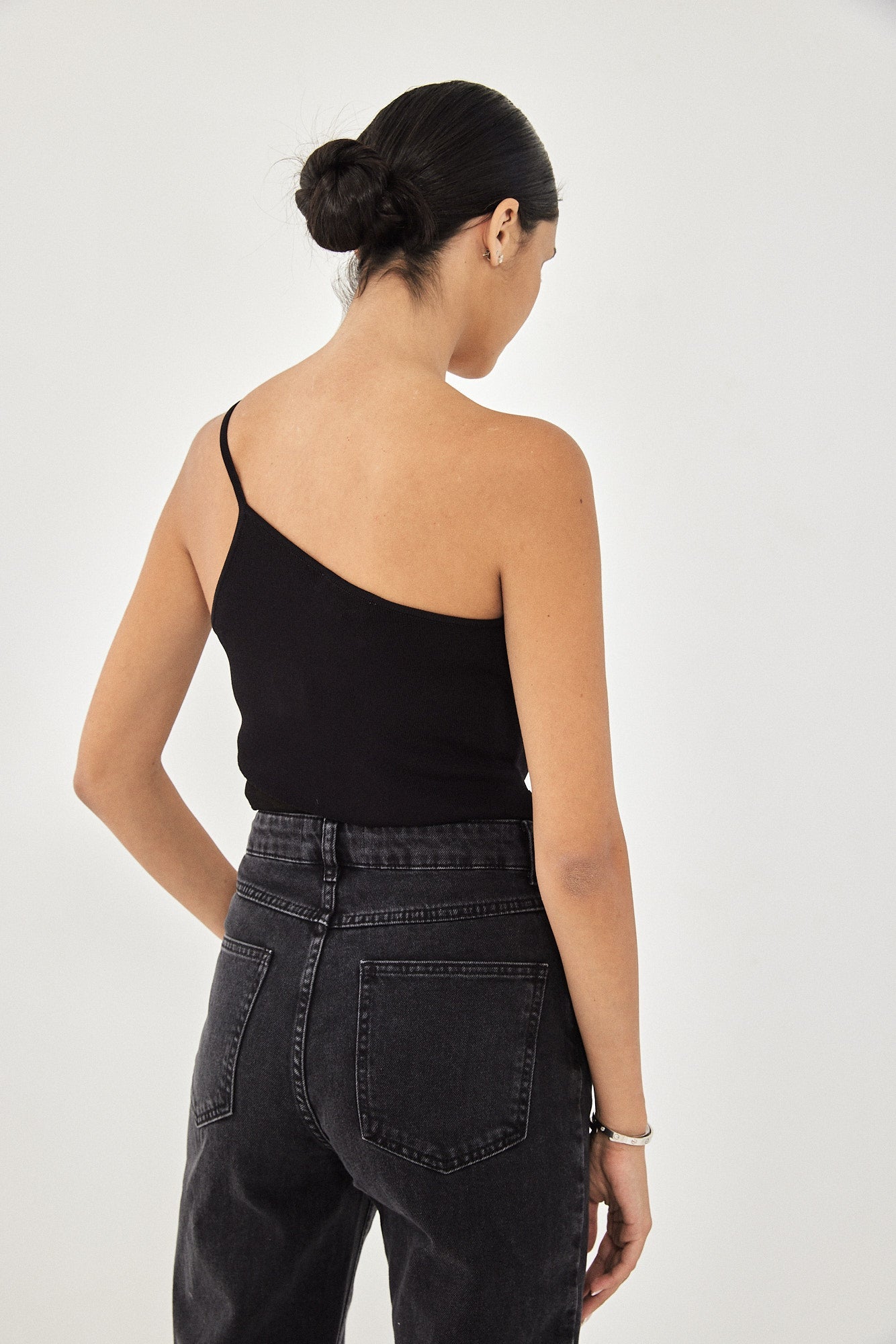 ONE STRAP BODYSUIT BLACK