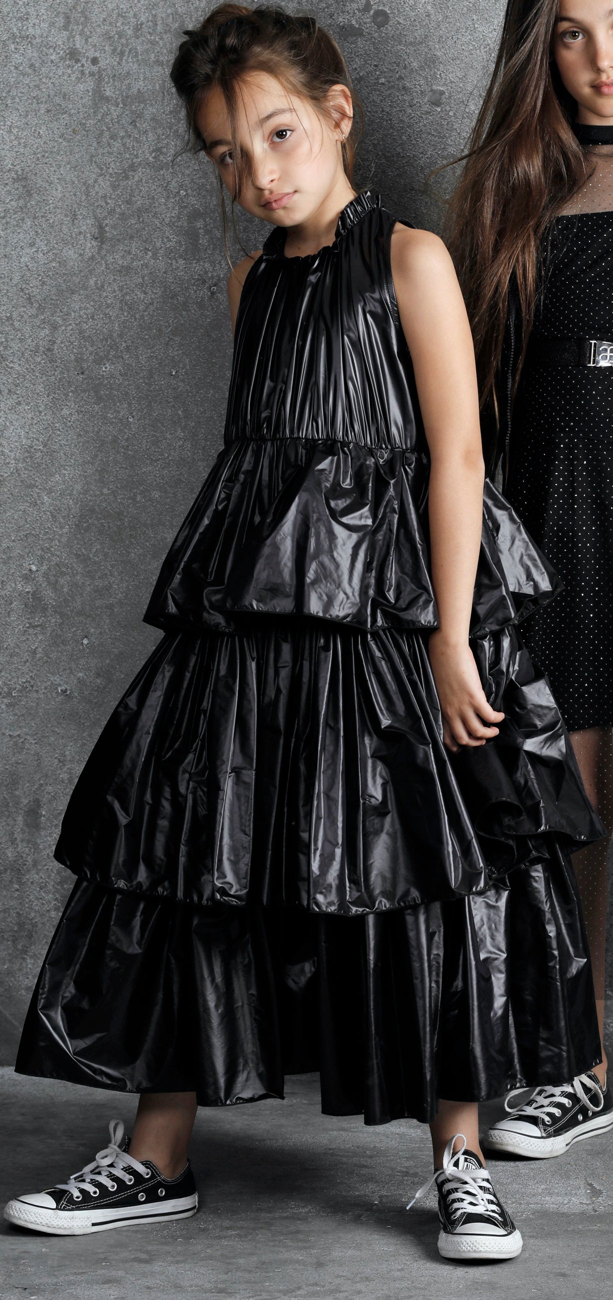 TREPPE NYLON KLEID SCHWARZ