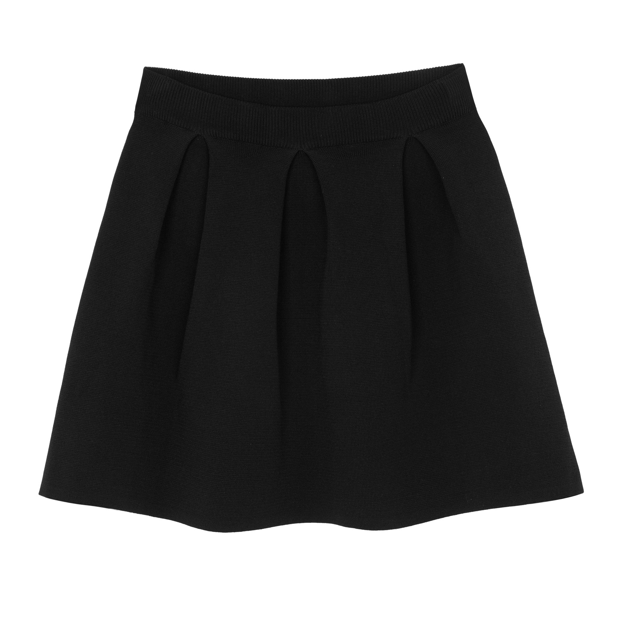 KNITTED JACARD SKIRT BLACK