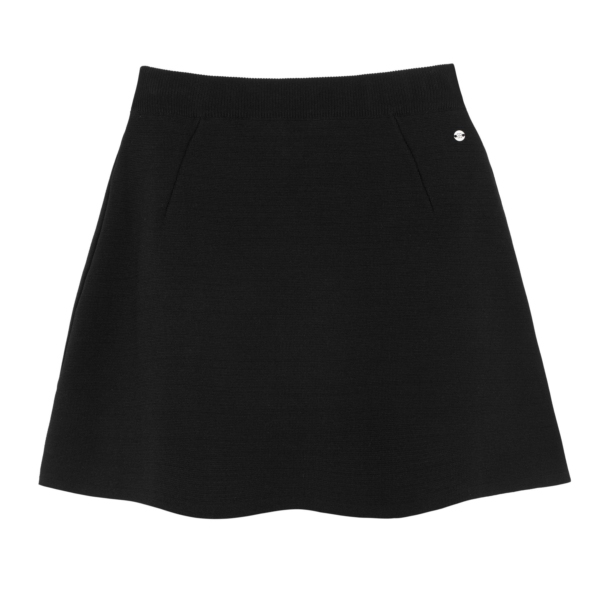 KNITTED JACARD SKIRT BLACK
