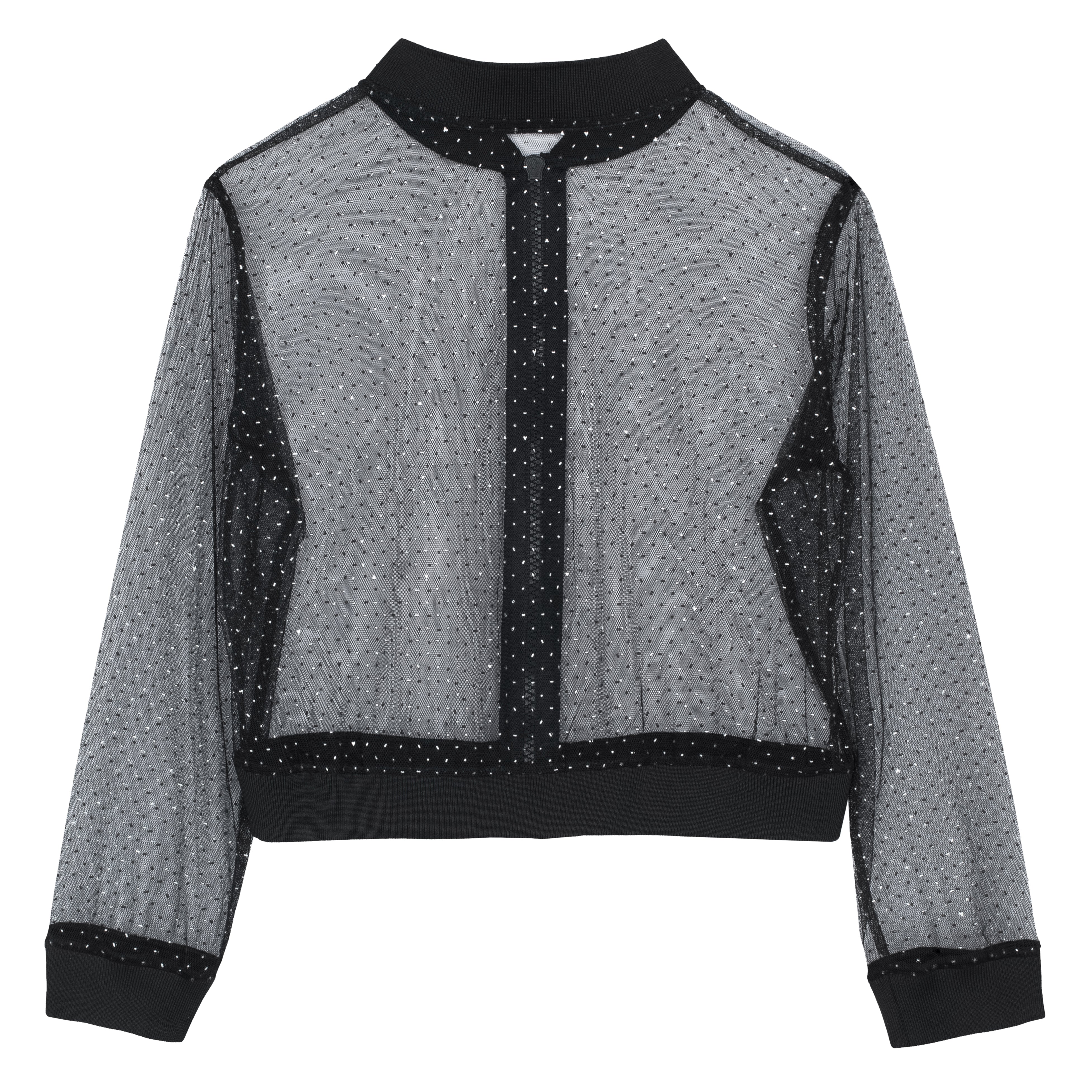 BOMBER SILBER PUNKTE SCHWARZ