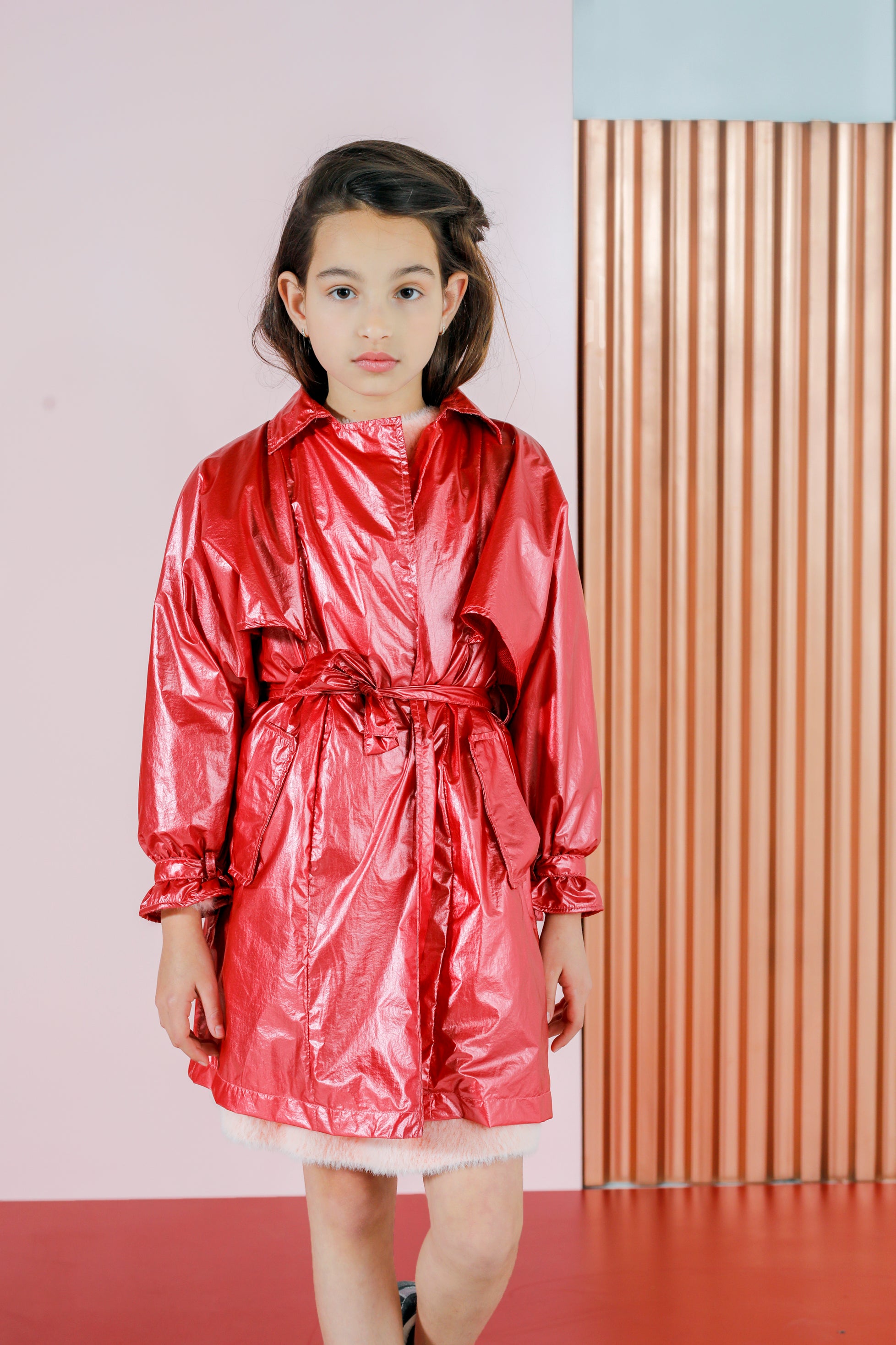NYLON CAPE JACKET RED