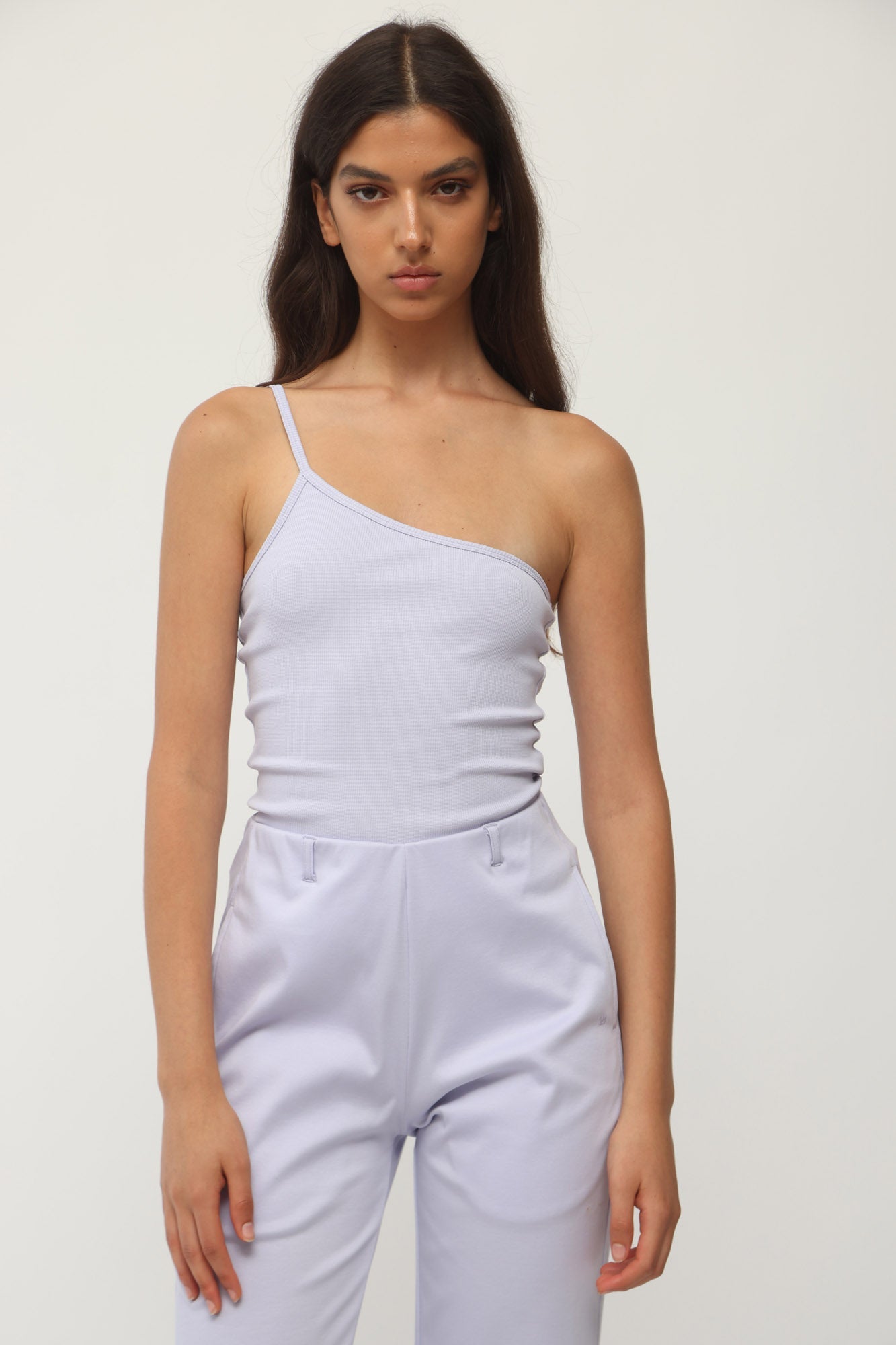ASYMMETRIC TOP RIB PURPLE