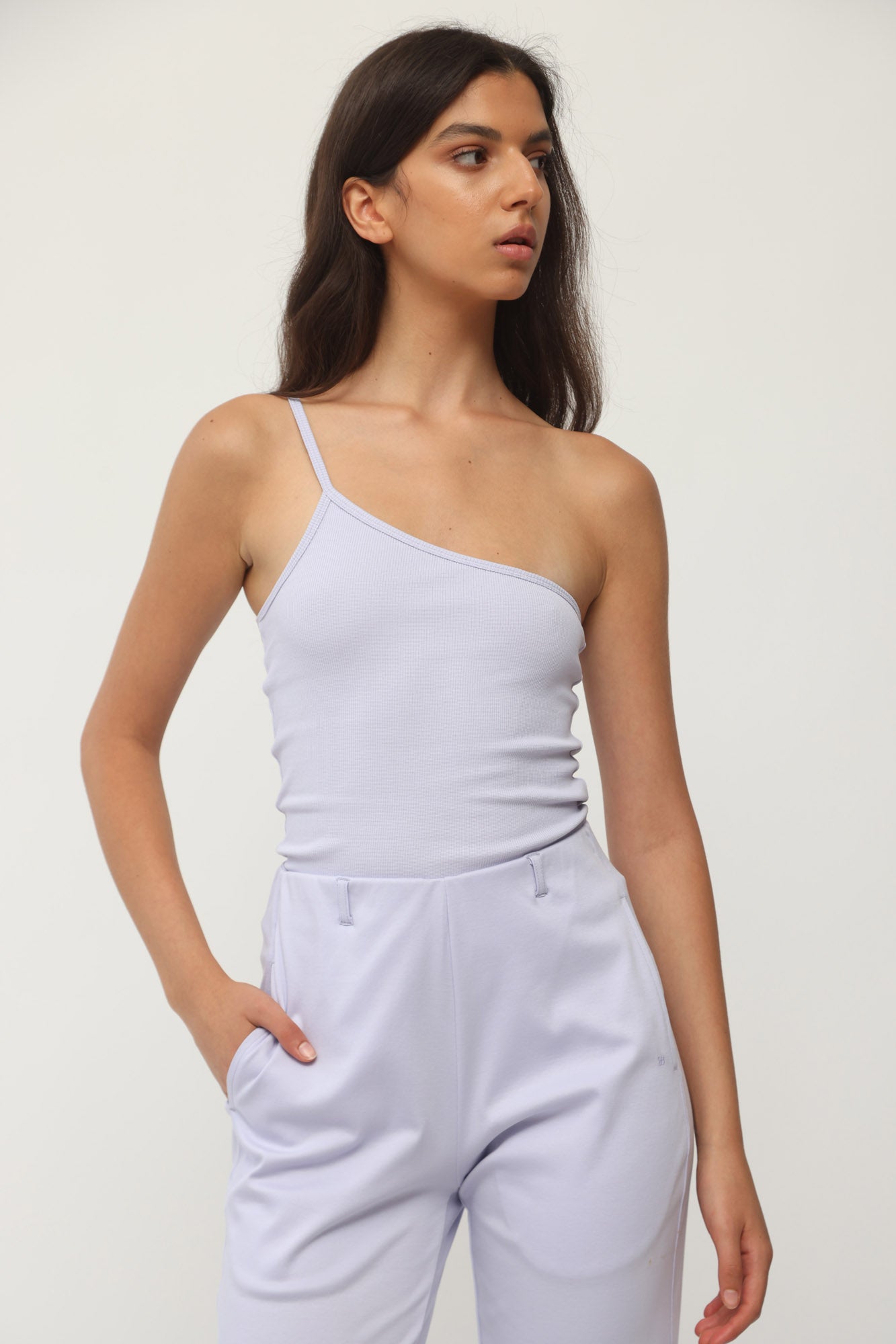 ASYMMETRIC TOP RIB PURPLE
