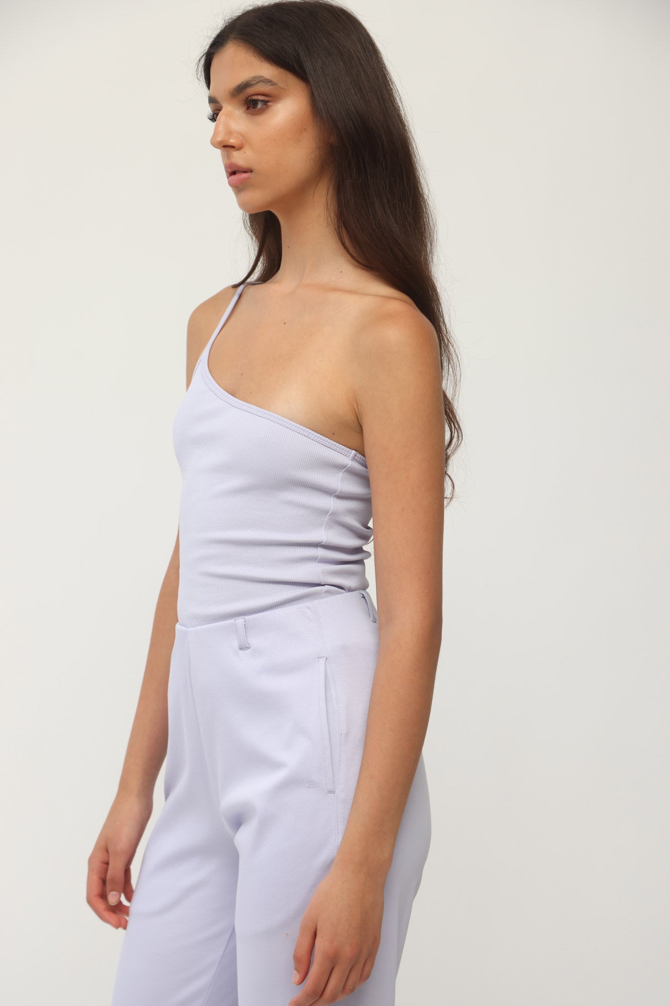 ASYMMETRIC TOP RIB PURPLE