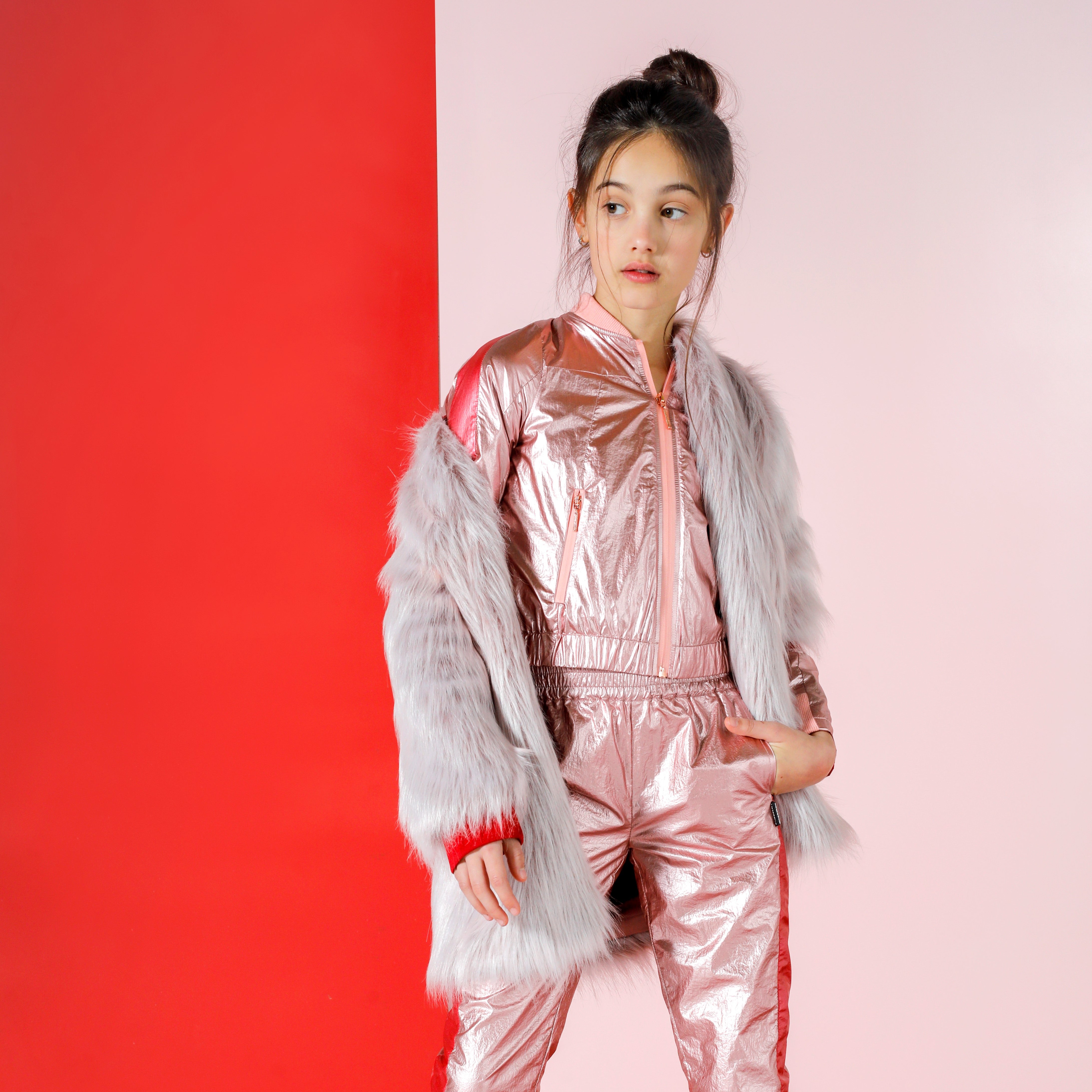 NYLON BOMBER PINK