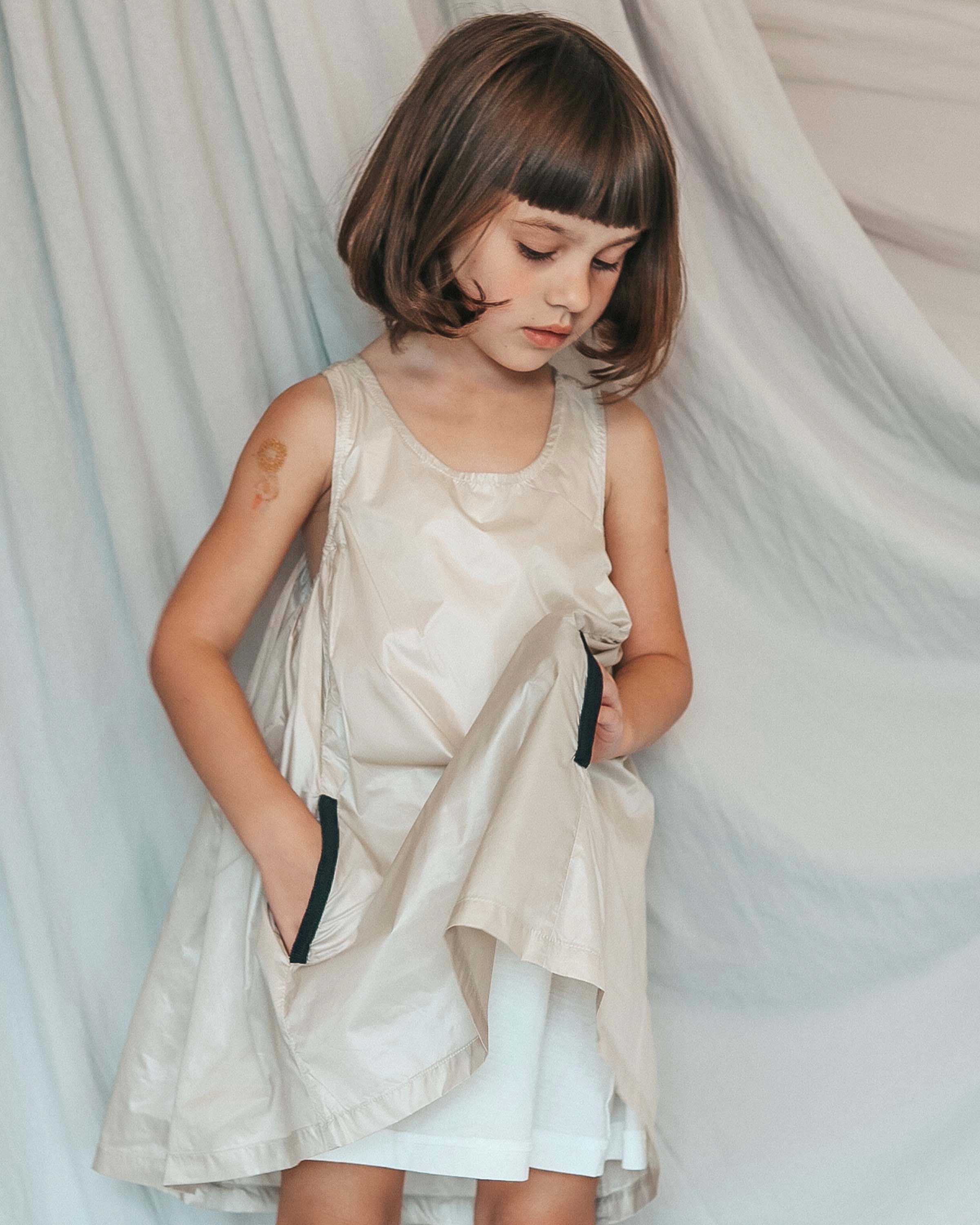 NYLON SUMMER DRESS SAND