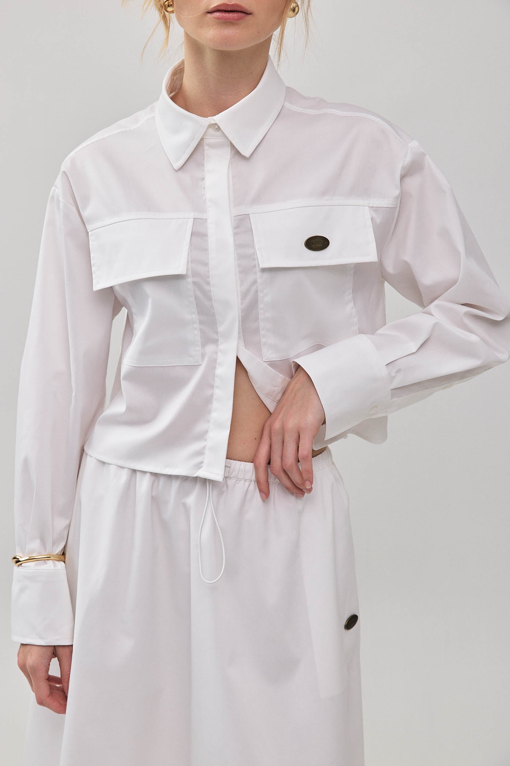 ROBERTA BUTTON SHIRT WHITE