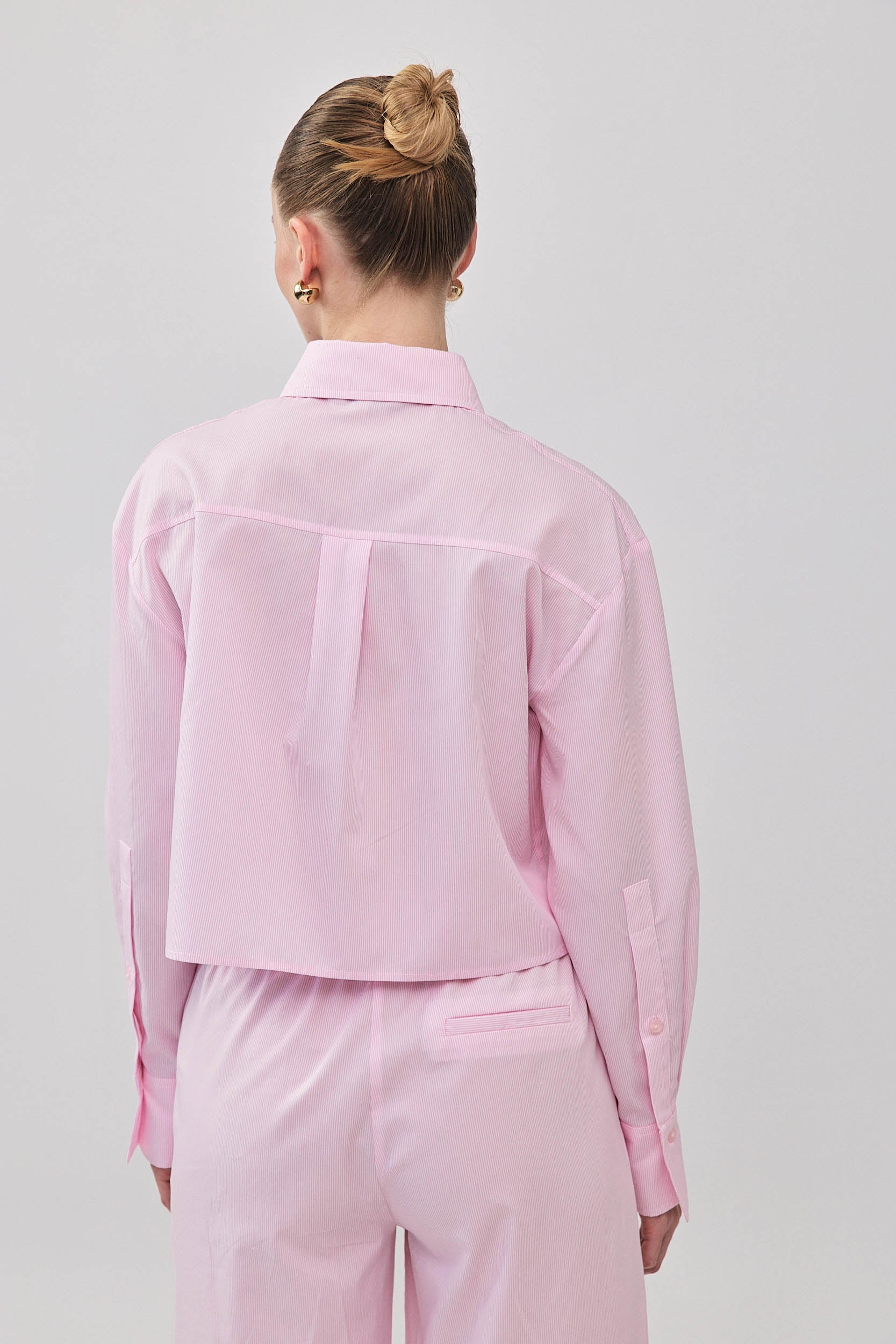 ROBERTA BUTTON SHIRT STRIPE PINK