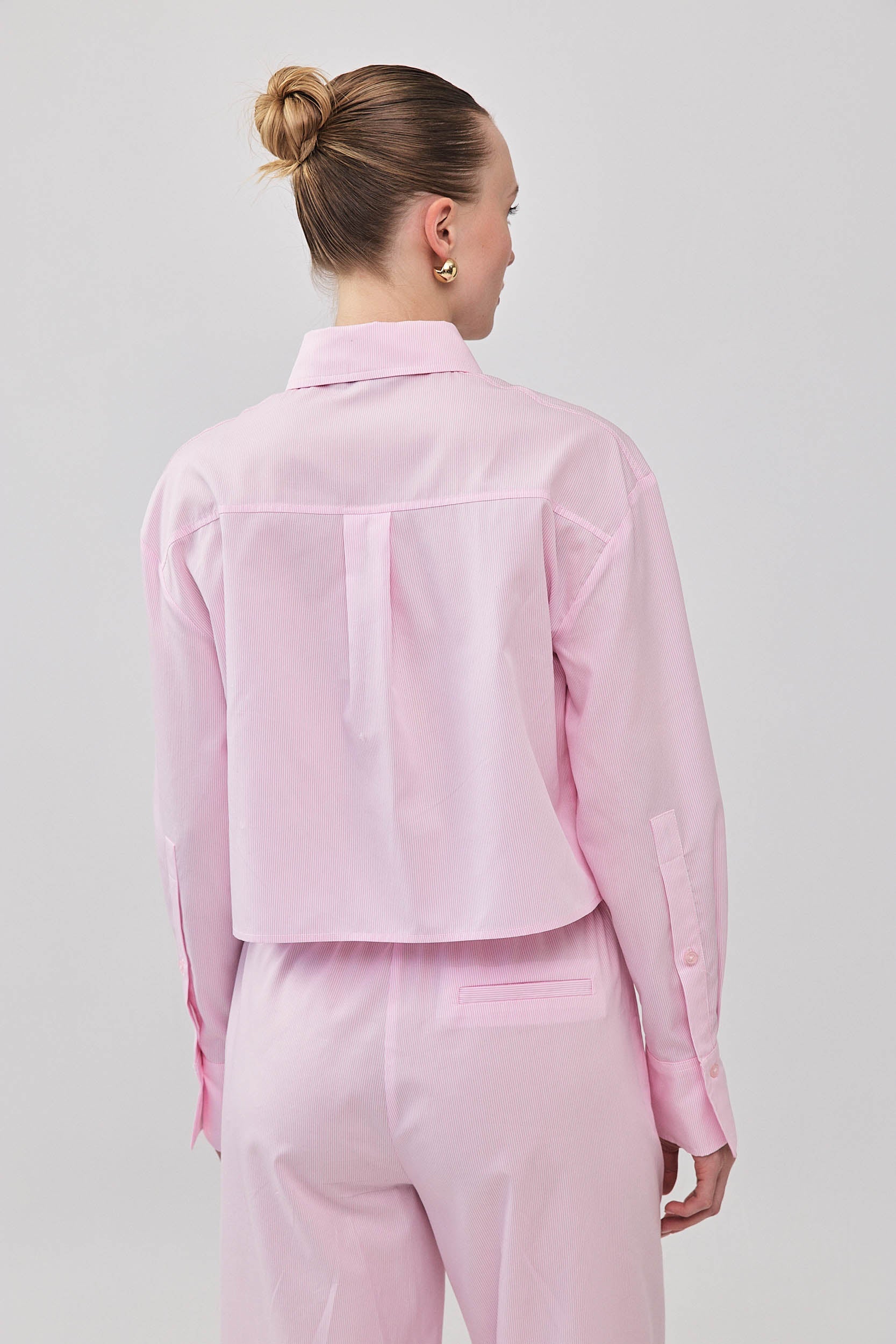 ROBERTA BUTTON SHIRT STRIPE PINK