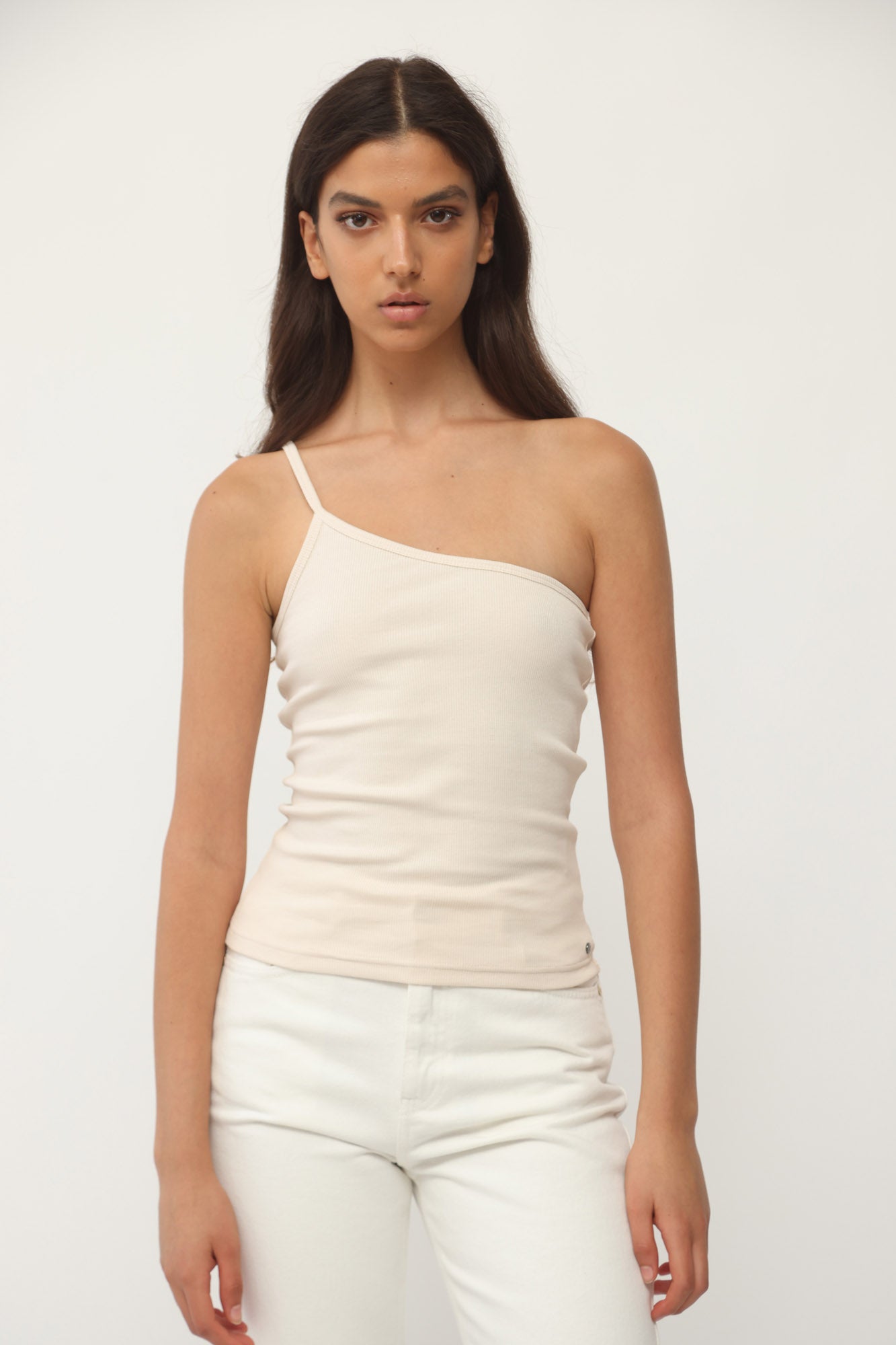 ASYMMETRIC TOP RIB CREAM