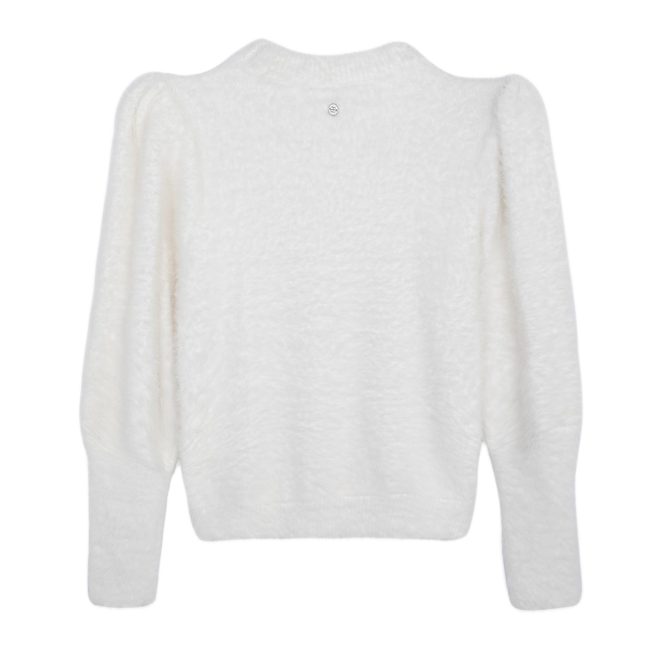 KNIT FLUFFY TOP WHITE